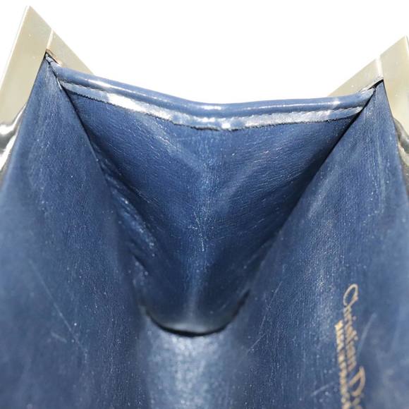 Christian Dior Trotter Canvas Pouch Navy Gold Auth 94733 - Picture 16 of 16